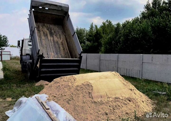 Песок карьерный с доставкой