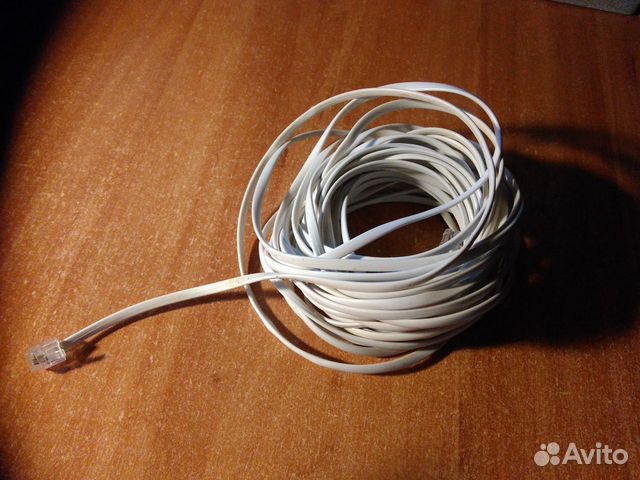 Патч-корд плоский 4 жилы 10 метров