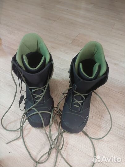 Сноубордические ботинки 45 и крепления L мужские