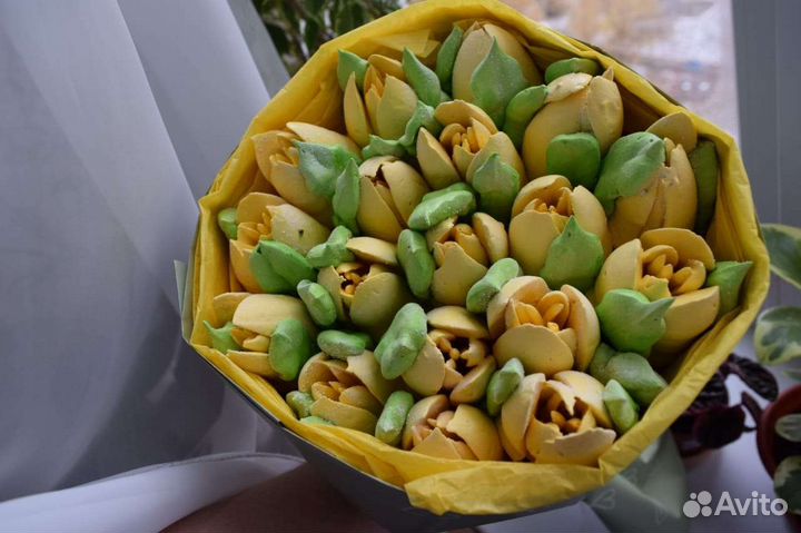 Съедобные букеты из зефира