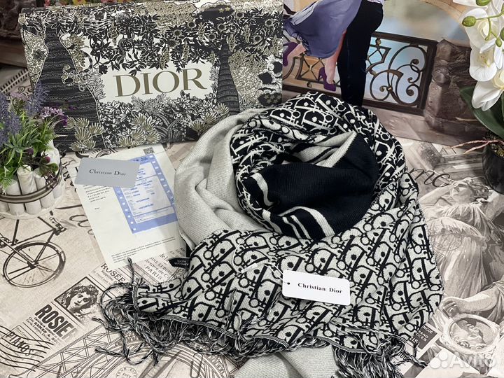 Шарф палантин кашемир Dior Fendi