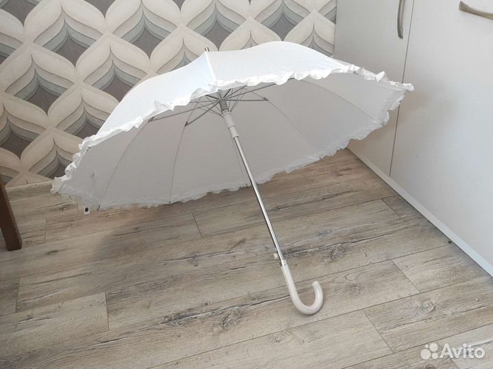Зонт трость белый