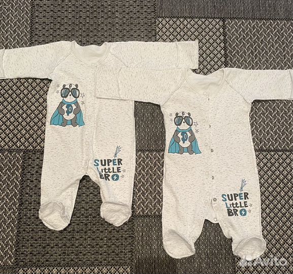 Вещи пакетом для двойни от 0 до 5 месяцев