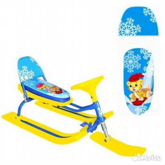 Снегокат со складной спинкой. новый доставка беспл