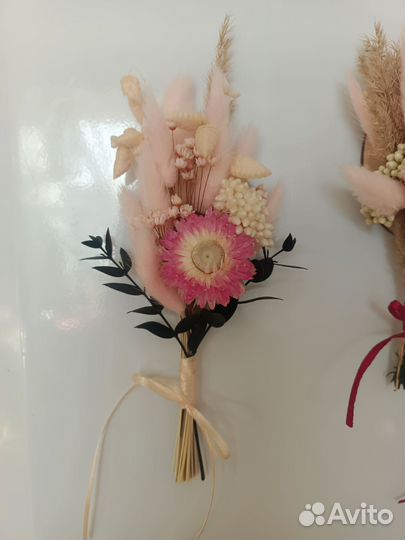 Букетик сухоцветов на магните. Подарок учителю