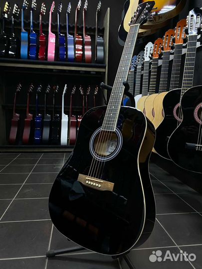 Гитара Акустическая Новая Черная