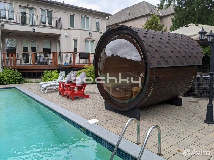 Баня-бочка 2,3х2,58 метра круглая