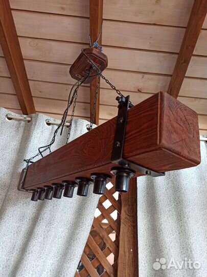 Люстра из бруса