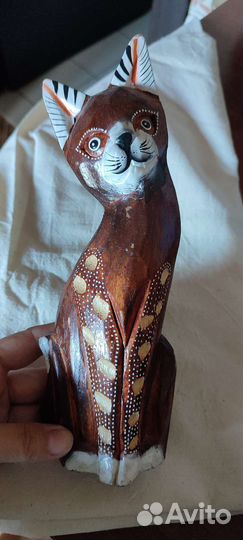 Кошка 25см дерево