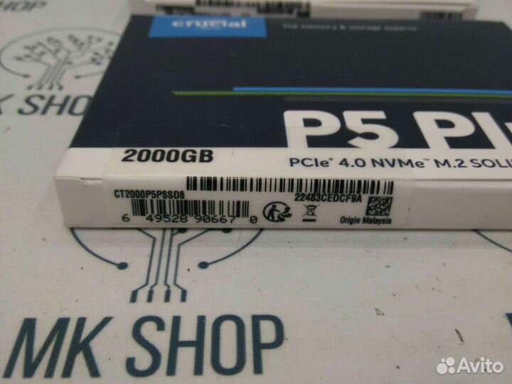 Новый SSD Crucial P5 Plus CT2000P5pssd8 2тб