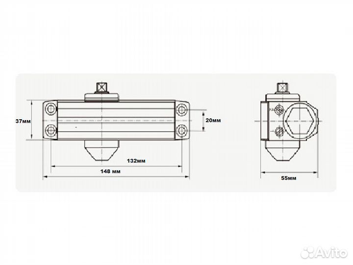 Доводчик Elementis 602 EN2, белый