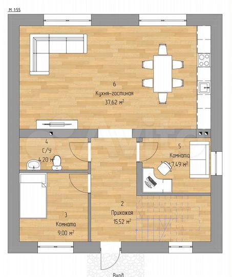 Коттедж 150 м² на участке 8 сот.