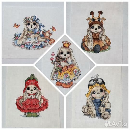 Вышивка крестом Зайки