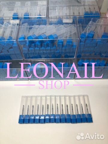 Фрезы для маникюра и педикюра / синяя насечка