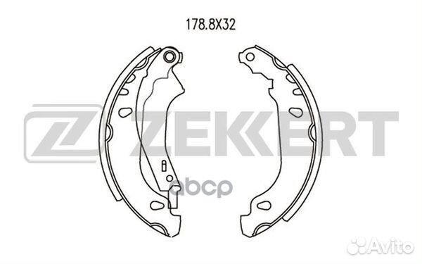 Колодки торм. бараб. задн. Peugeot 206 98- 206