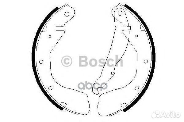 Колодки тормозные барабанные зад 0986487