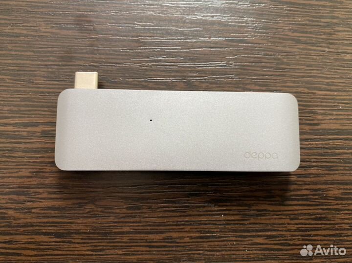 Хаб Deppa USB-C для Macbook 5в1 графитовый