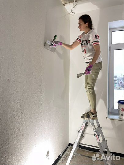 Шпаклёвка, обои, покраска