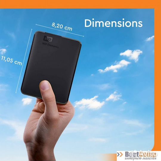 Жесткий диск внешний 1.5Tb 2.5” WD Elements Portab