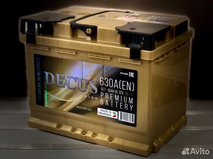 Аккумулятор Decus 60 ah (прям.пол)