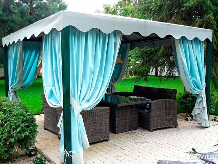 Уличные шторы для беседки веранды