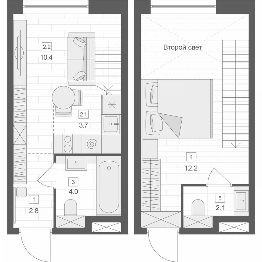 1-к. апартаменты, 35,2 м², 9/10 эт.