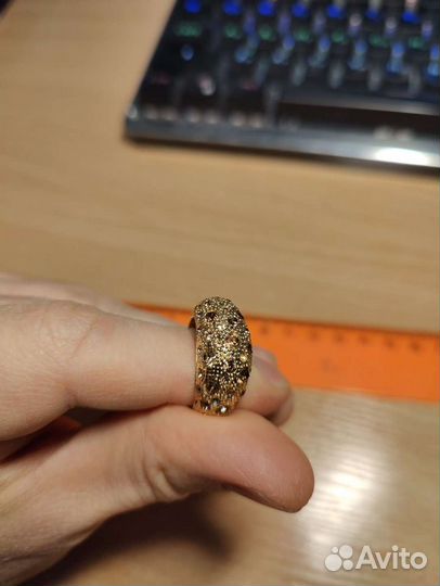 Кольцо бижутерия под золото