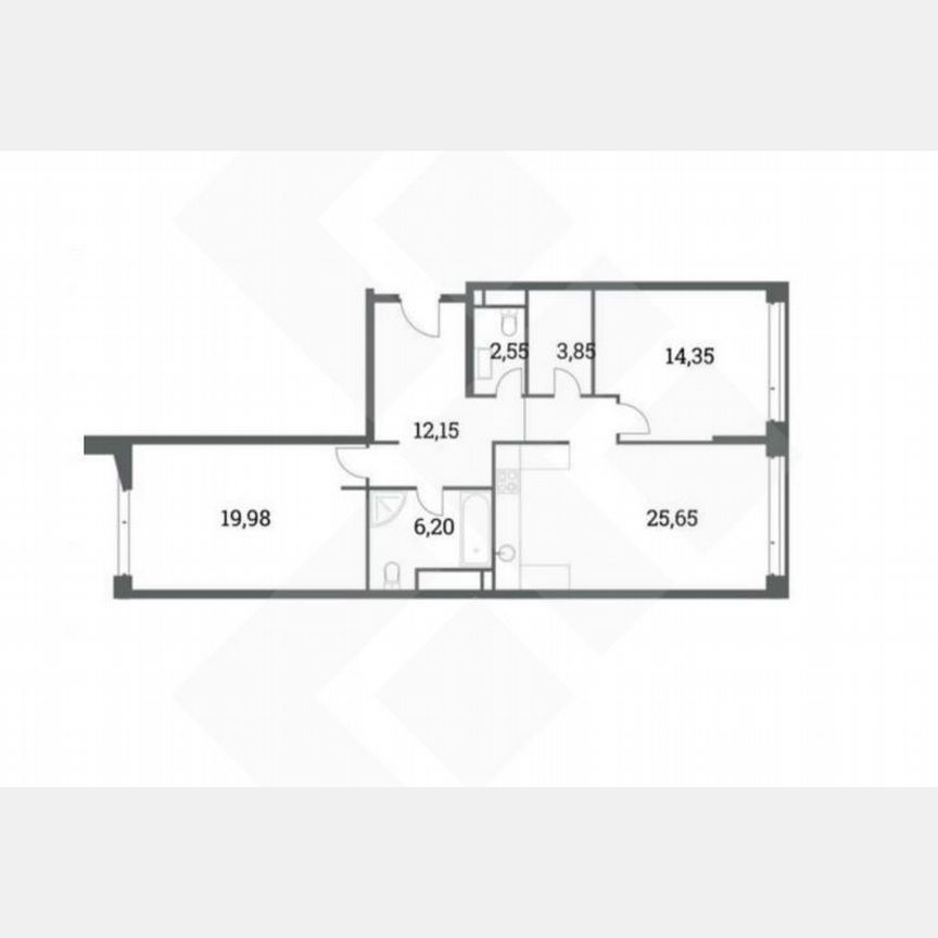 3-к. квартира, 81 м², 20/51 эт.
