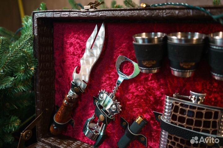 Набор шампуров Элит Дипломат в коробе кожзам 6 шам