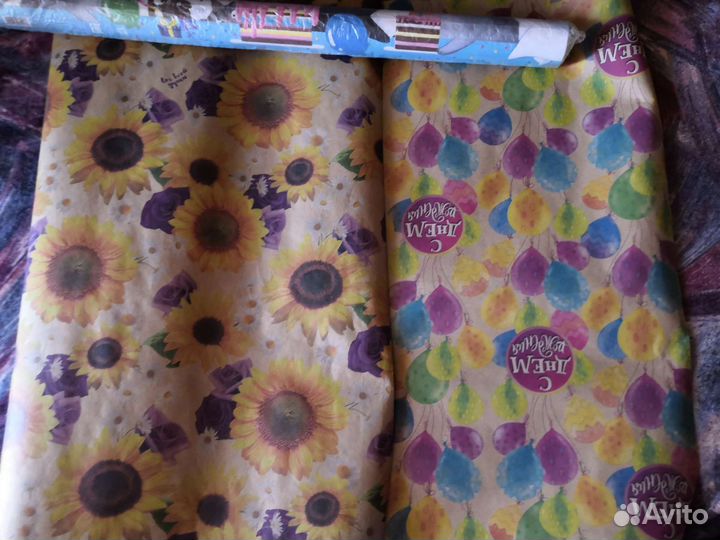 Бумага в рулоне, для упаковки подарка