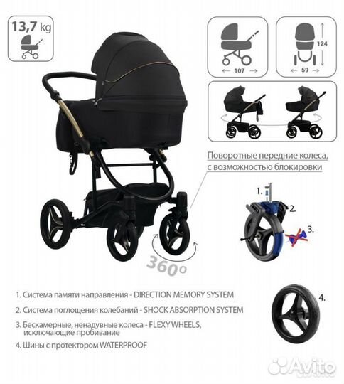 Коляска итальянская bebetto torino SI