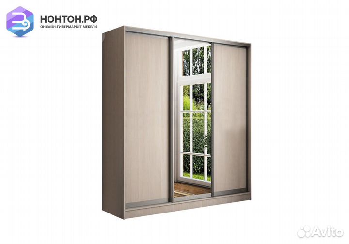 Шкаф-купе Тринити-6 сандал светлый