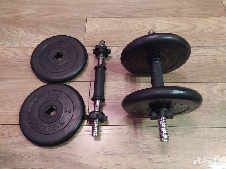 Гантели разборные MBBarbell по 11,5 кг (вес одной)