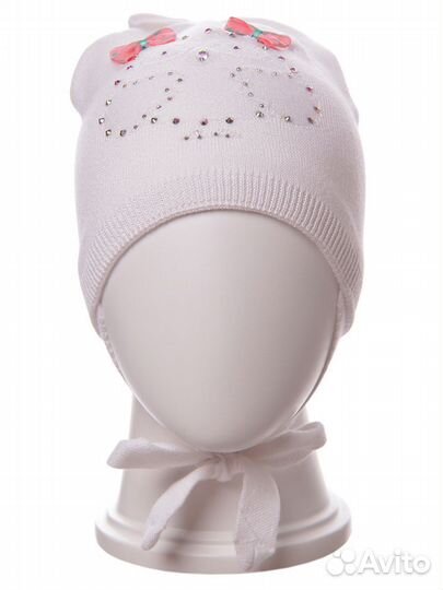 Шапка демисезонная на завязках