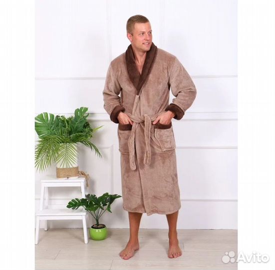 Халат тёплый мягкий длинный новый