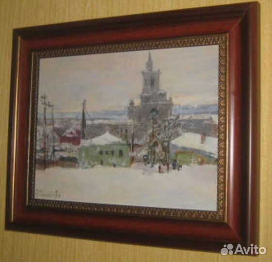 Живопись Масло Этюд Городской Пейзаж Вокзал