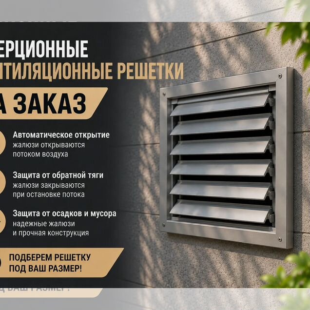 Инерционные вентиляционные решетки с жалюзи