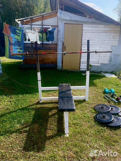 Спортивное оборудование (штанга, диски, гантели, л