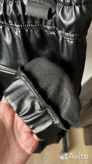 Новые джоггеры Zara женские брюки кожзам s/m