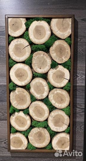 Панно из спилов дерева