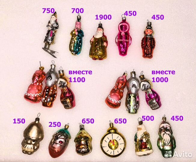 Елочные игрушки СССР: фигурки