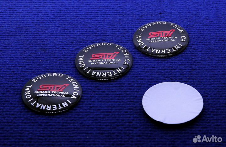 Комплект 3D наклеек колпачка диска Subaru STI 56 м