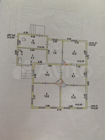 Дом 64 м² на участке 4,6 сот.