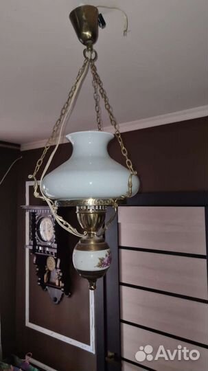Светильник настольный латунь Винтаж