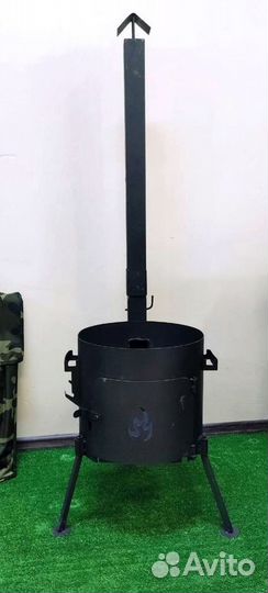 Печь с трубой для казана 8-10 литров