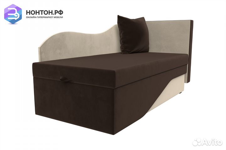 Кушетка выкатная Гармония коричневая / бежевая