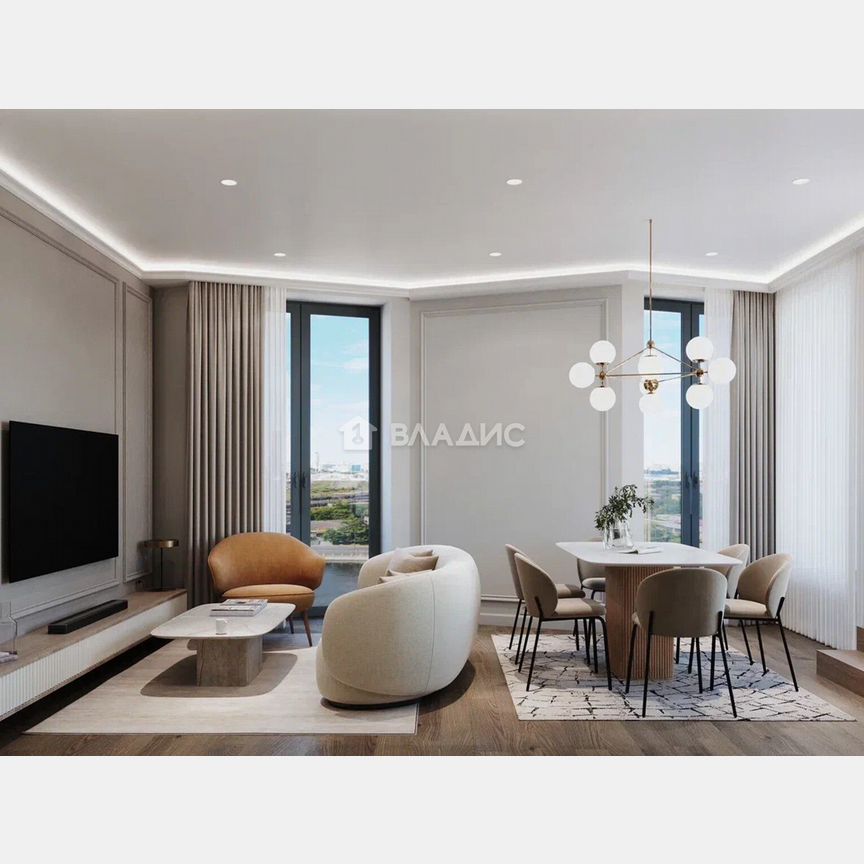 3-к. апартаменты, 89,5 м², 12/16 эт.