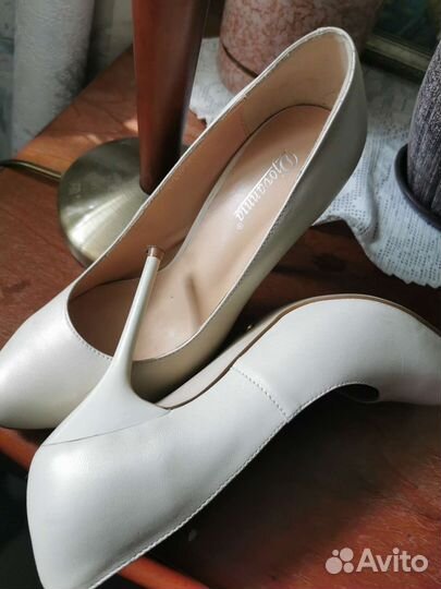 Туфли кожа, Италия, белые
