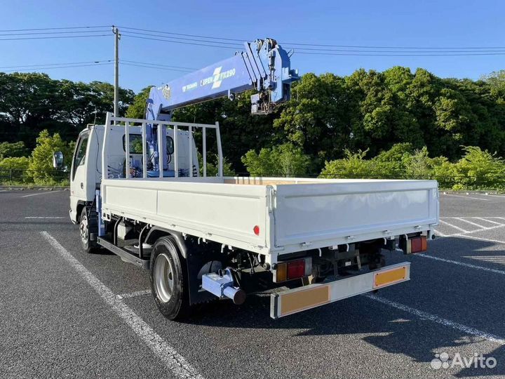 Бортовой грузовик Isuzu Elf с КМУ Tadano, 2004