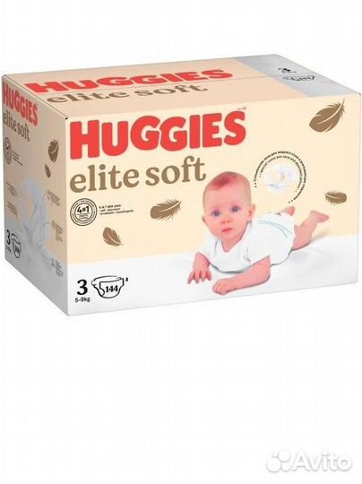 Подгузники huggies elite soft 3 (5-9), 4